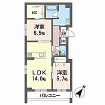 岡山県岡山市北区津倉町1丁目（賃貸マンション2LDK・3階・67.92㎡） その2