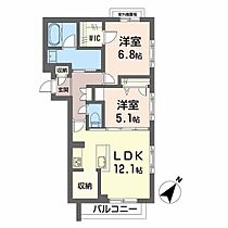 岡山県岡山市北区津倉町1丁目（賃貸マンション2LDK・2階・62.35㎡） その2