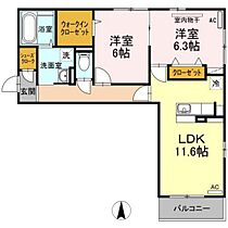 岡山県岡山市中区高屋（賃貸アパート2LDK・3階・60.84㎡） その2