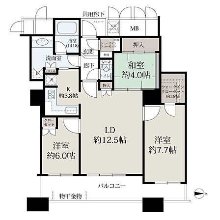 3LDK 間取り
