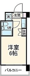 パーク・ノヴァ横浜阪東橋弐番館 1Kの間取図画像