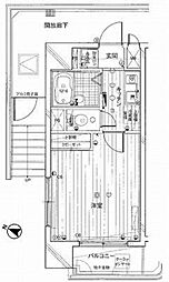 サンシティ五橋アヴァンツァーレ 4階1Kの間取り