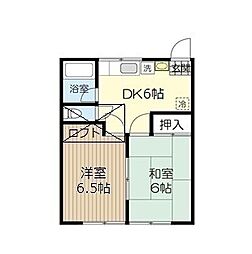 ハイツミント 2DKの間取図画像