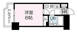 ダイアパレスプレステージ上杉 1Kの間取図画像