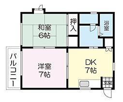 セルラータ 2DKの間取図画像