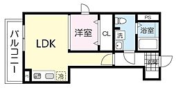 仙台市青葉区堤町3丁目アパート 1LDKの間取図画像