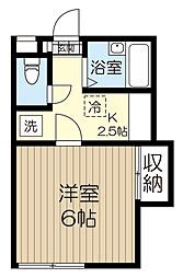 コーポリトルパイン 1Kの間取図画像
