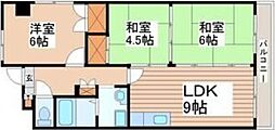パークサイドアベニュー 3LDKの間取図画像