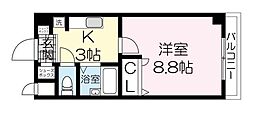 ミーテパラッツォ 1Kの間取図画像