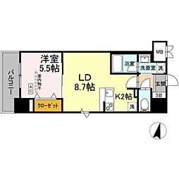 BULL house 1LDKの間取図画像