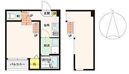 メルツ原町 1Kの間取図画像