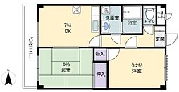 Large協栄 2DKの間取図画像