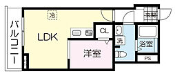 仙台市青葉区堤町3丁目アパート 1LDKの間取図画像