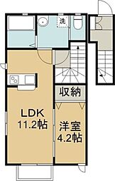 フルラージュニナ 1LDKの間取図画像