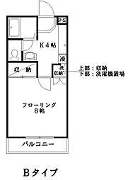 クレサンテーモ 1Kの間取図画像