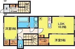 Lara向山 2LDKの間取図画像