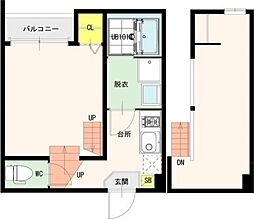 カーサセルパ 1Kの間取図画像