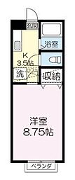 Matrix1 1Kの間取図画像