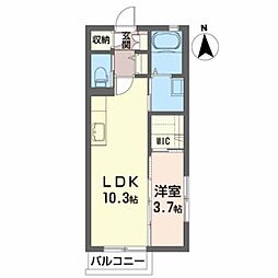 モイストライズ 1LDKの間取図画像