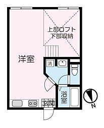 あさひブランド西の平 ワンルームの間取図画像