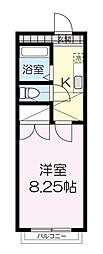 メープルハイツ 1Kの間取図画像