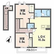 サクラスターかみすき  ｜ 宮城県仙台市太白区鈎取2丁目23-50（賃貸アパート2LDK・2階・70.57㎡） その2