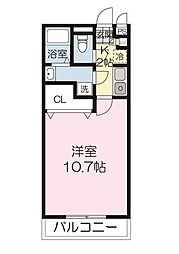 Amourさいとう 1Kの間取図画像