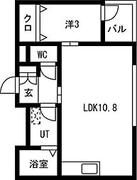 ビファイン泉中央 1LDKの間取図画像
