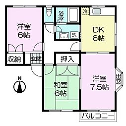 エスポワールE 3DKの間取図画像