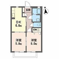 バリュージュ・タダシB 202 ｜ 宮城県仙台市泉区明石南5丁目2-1（賃貸アパート2DK・2階・44.00㎡） その2