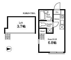 神奈川県横浜市港北区篠原東2丁目（賃貸アパート1R・1階・16.24㎡） その2