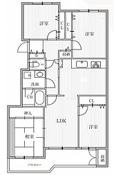 東急東横線 反町駅 徒歩13分の賃貸マンション 4階4LDKの間取り