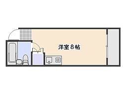 セルシオ1 ワンルームの間取図画像