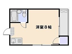 サンライズ五観橋1 ワンルームの間取図画像