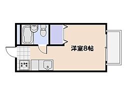 クレシア吉見園 ワンルームの間取図画像