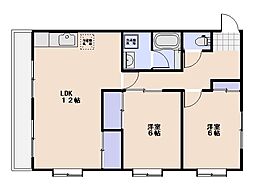 マンションたかた 2LDKの間取図画像