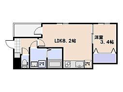 MOVEラクラクエンEAST 1LDKの間取図画像