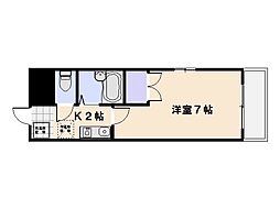 グレイス駅前 1Kの間取図画像