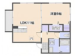 サンハイツA 1LDKの間取図画像