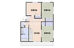 阿瀬波コーポ 3DKの間取図画像
