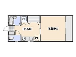 アピアコーポ 1DKの間取図画像