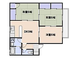 グランデージK・MA 3DKの間取図画像