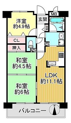 間取り コスモ橿原神宮前 2階/-