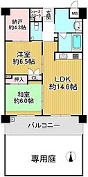 エイジングコート奈良新大宮 2LDKの間取図画像