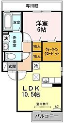コーポKD 1LDKの間取図画像