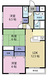 エクシード山城 3LDKの間取図画像