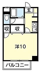 カーサ・ドマーニ佐古 1Kの間取図画像