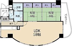 レジデンス福島 2LDKの間取図画像