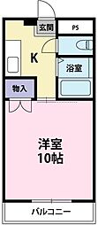 パールメゾン2 1Kの間取図画像