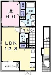 ミルト住吉2 1LDKの間取図画像